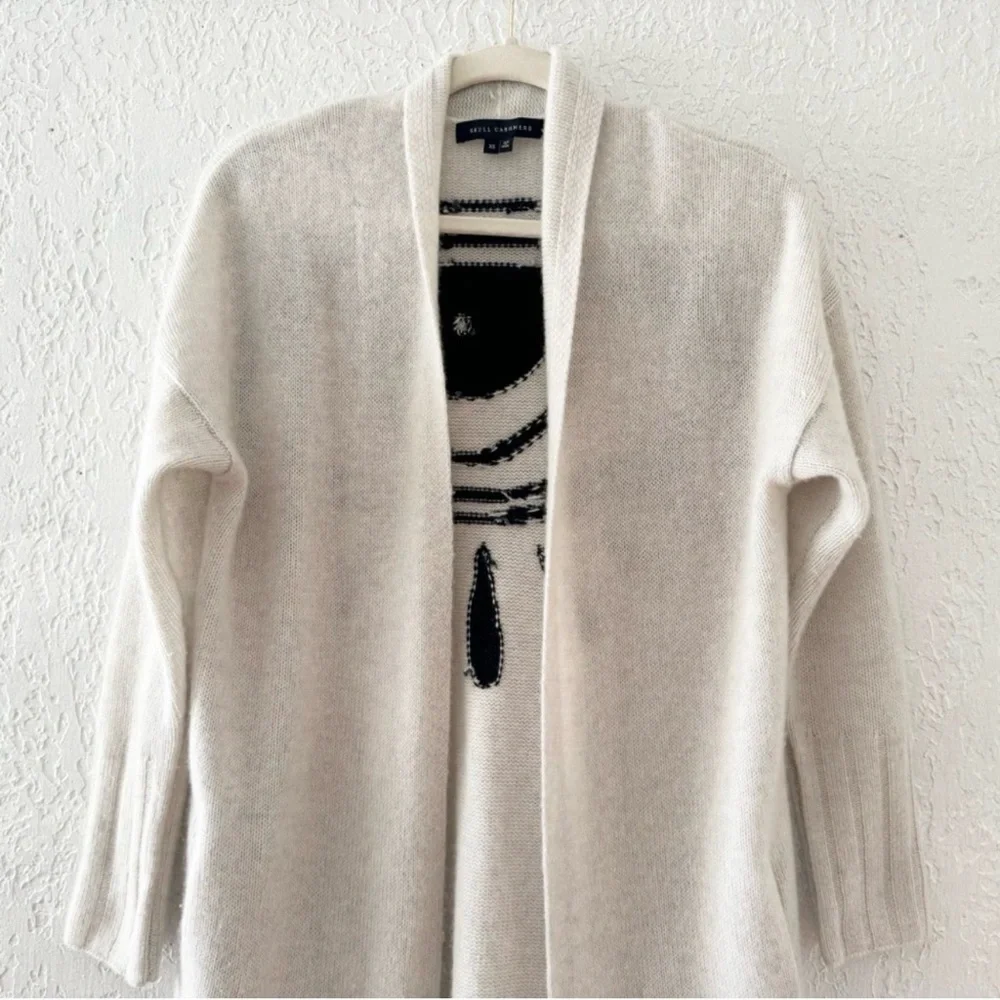Skull Cashmere Jansen Eye Duster Cardigan Sweater XS Cashmere Boho Celestial